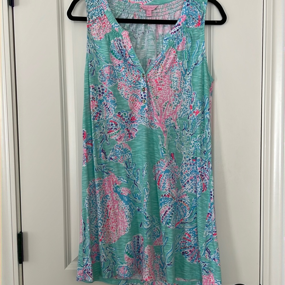 Lilly Pulitzer | (M) Tank Dress Seafoam & Pink